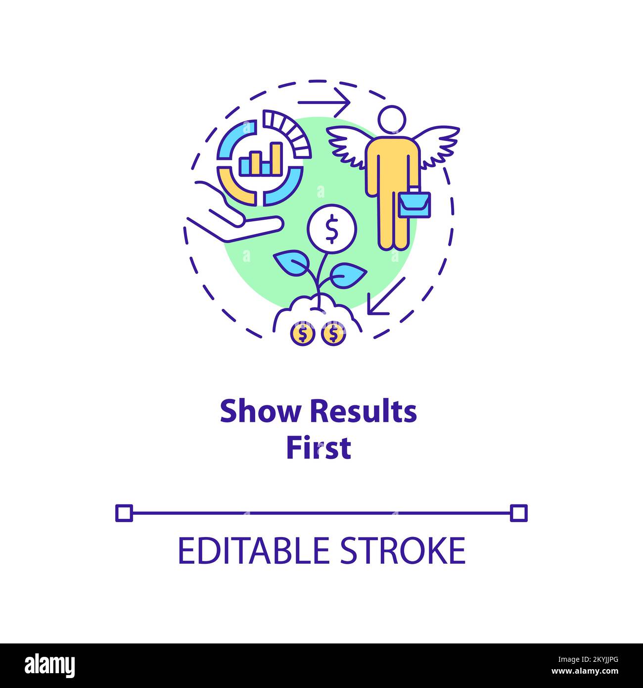 Show results first concept icon Stock Vector Image & Art - Alamy