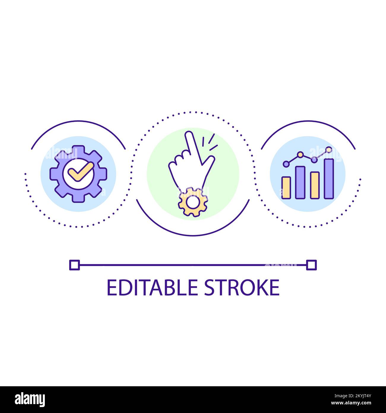 Effective key performance indicators loop concept icon Stock Vector ...