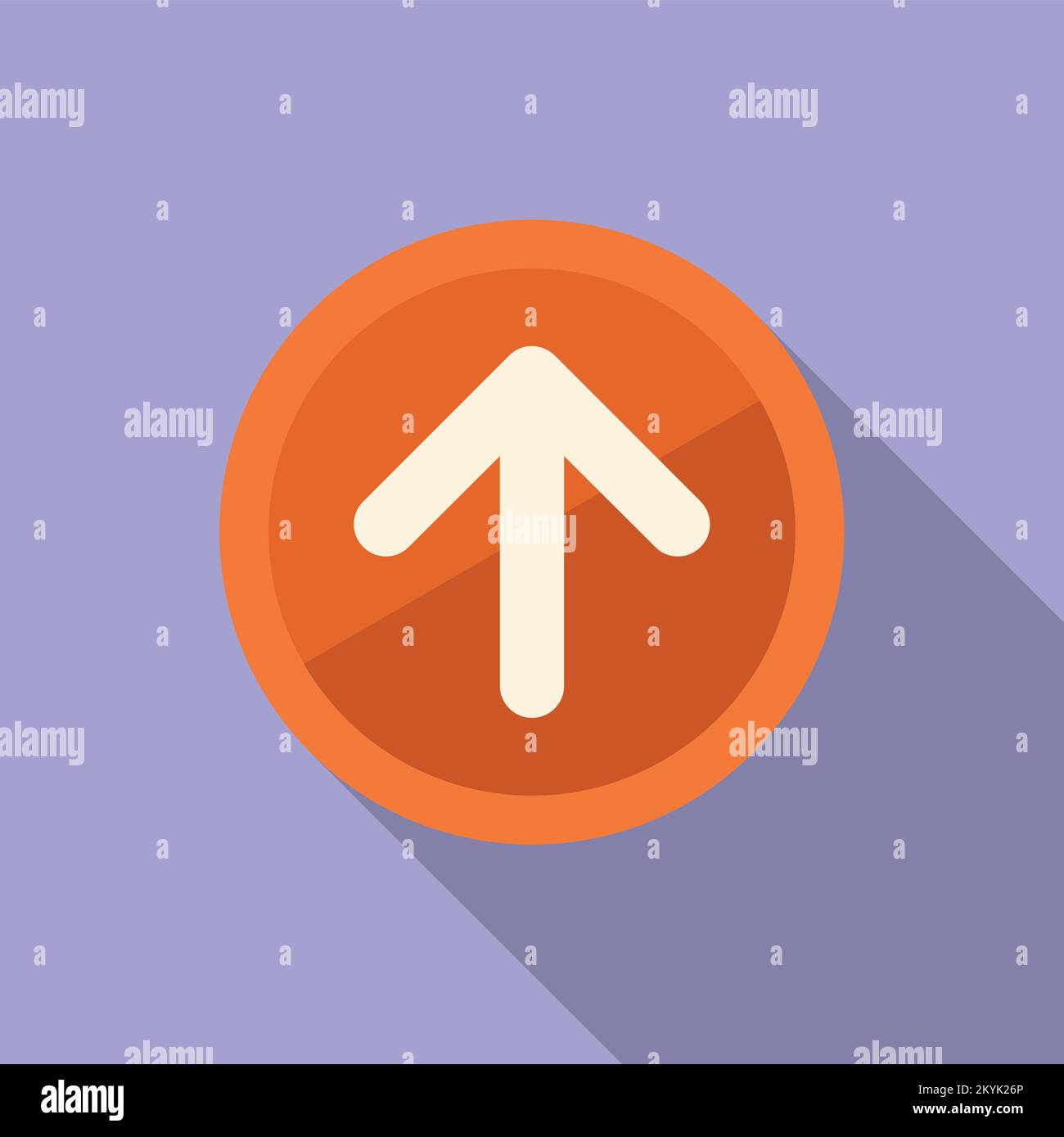 Arrow up icon flat vector. Web interface. Internet address Stock Vector
