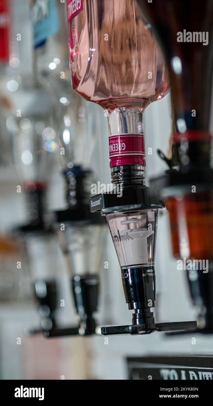 Optics measure alcohol bottle Stock Photo Alamy