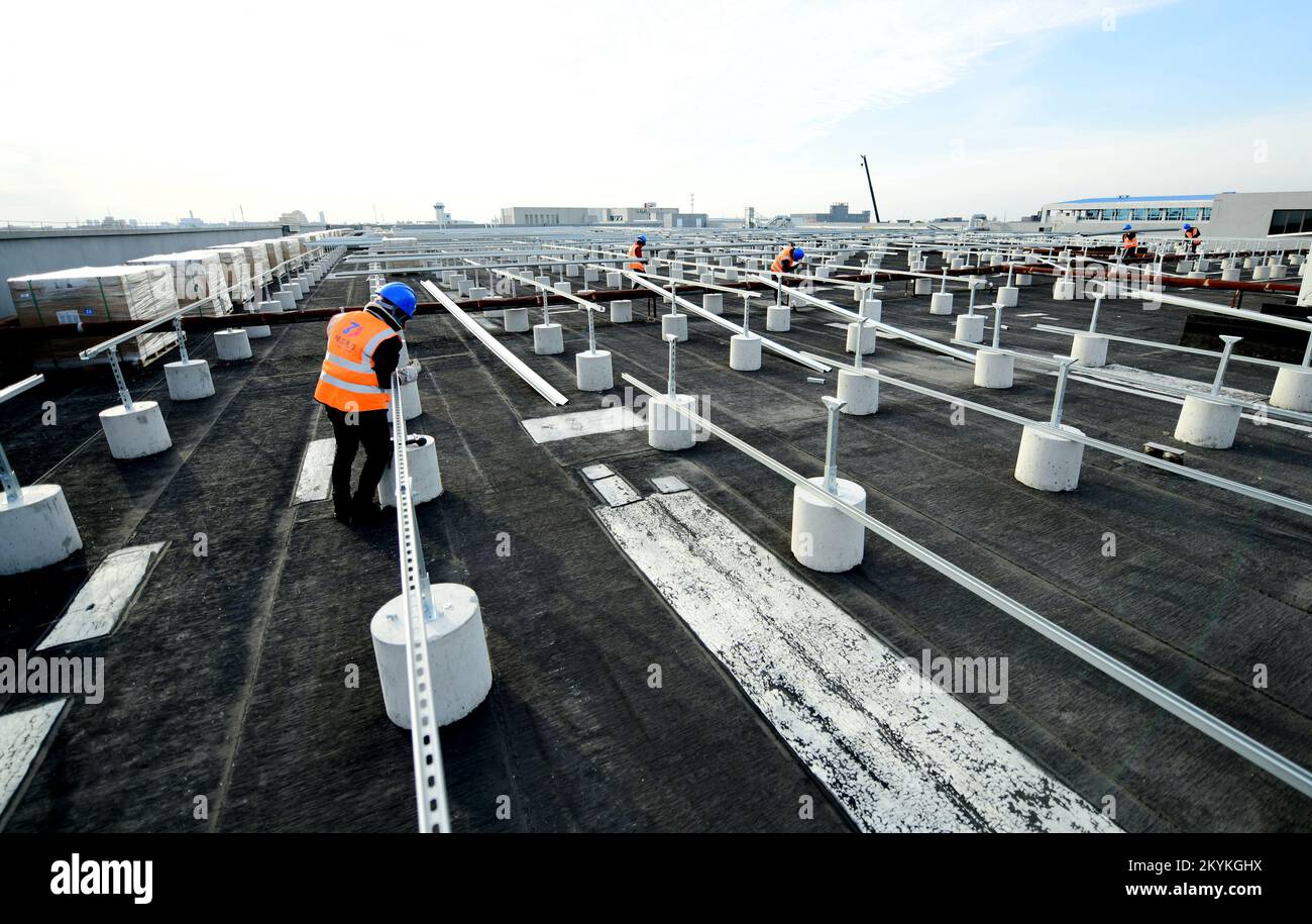 NANTONG, CHINA - DECEMBER 1, 2022 - Construction workers work on a ...