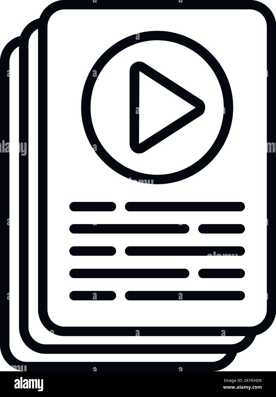 Editor papers icon outline vector. Video montage. Edit sound Stock Vector