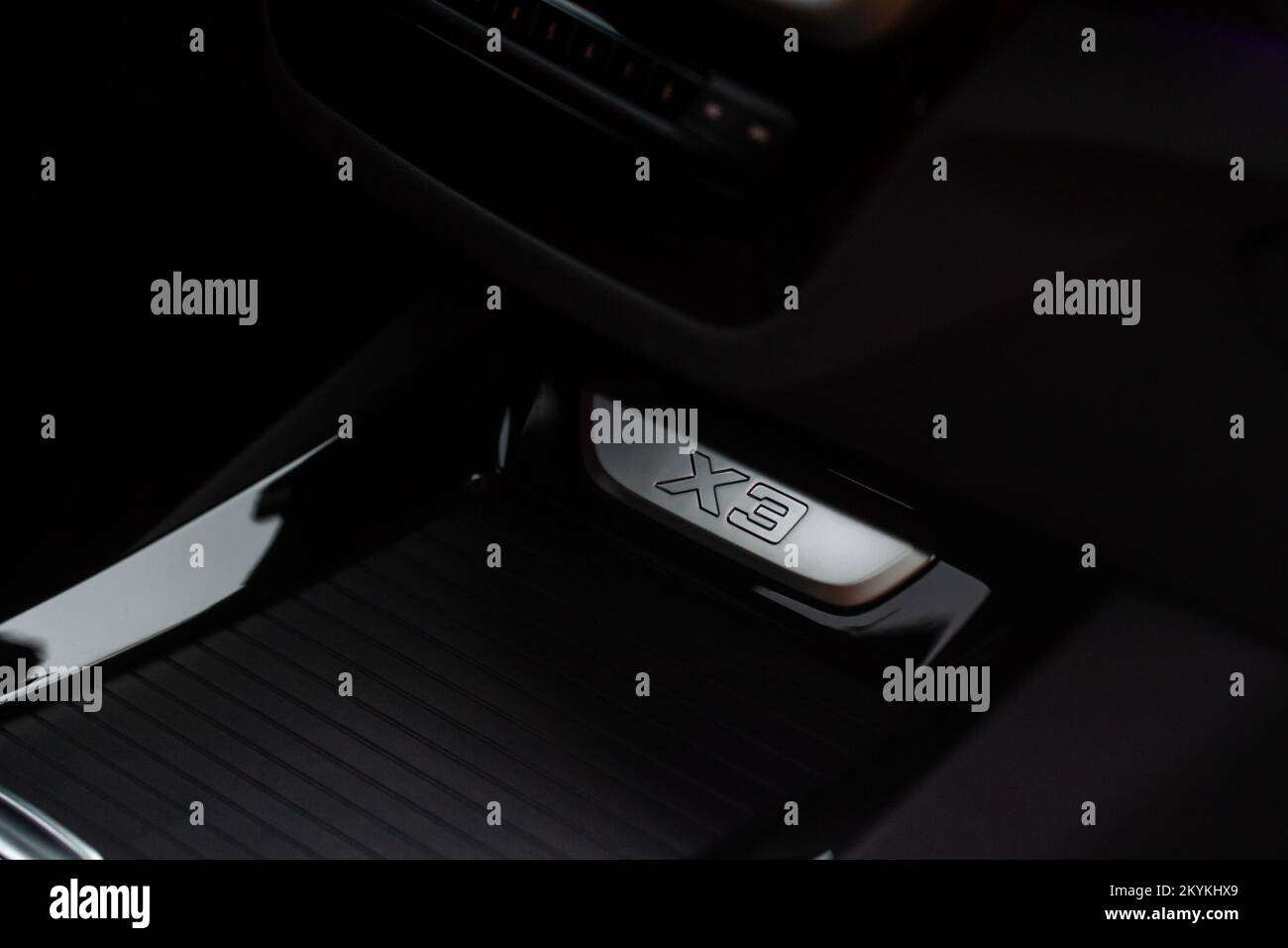 MOSCOW, RUSSIA FEBRUARY 05, 2022 BMW X3 Closed car glove box