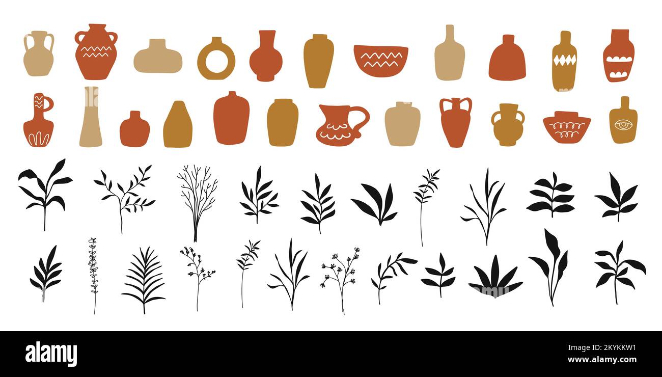 Flower in vase ceramic Stock Vector Images - Alamy