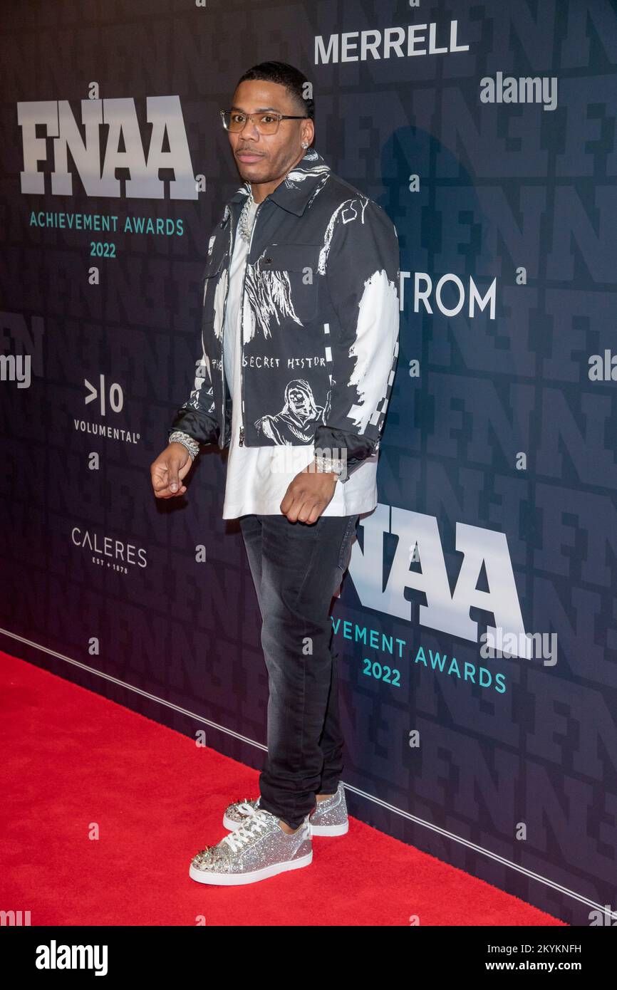 New York, United States. 30th Nov, 2022. Nelly attends the 36th Annual Footwear News Achievement Awards at Cipriani South Street in New York City. Credit: SOPA Images Limited/Alamy Live News Stock Photo