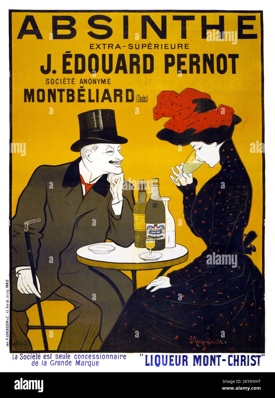 Absinthe. Extra-supérieure. J. Édouard Pernot by Leonetto Cappiello (1875-1942). Poster published in 1900 in France. Stock Photo