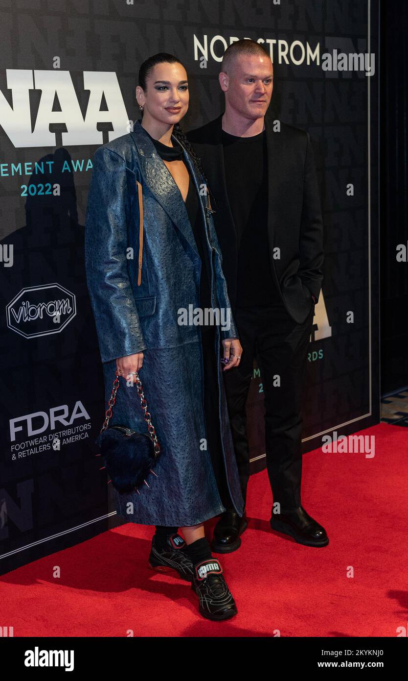 November 30, 2022, New York, New York, United States: Dua Lipa and Billy Walsh attend the 2022 Footwear News Achievement Awards at Cipriani South Street  (Credit Image: © Lev Radin/Pacific Press via ZUMA Press Wire) Stock Photo