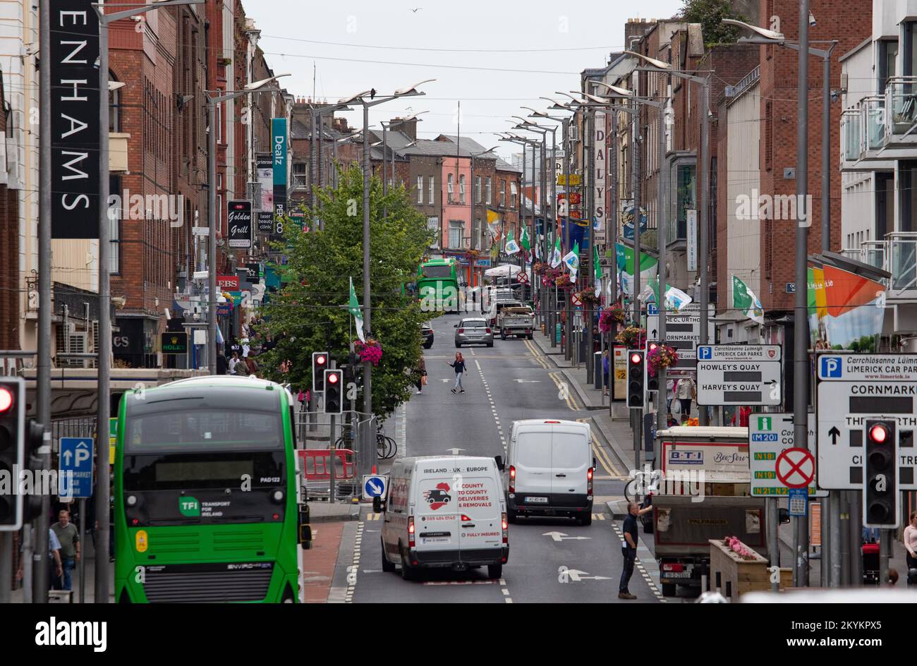 Limerick, Ireland 28th July 2022 Sarsfield and William street in