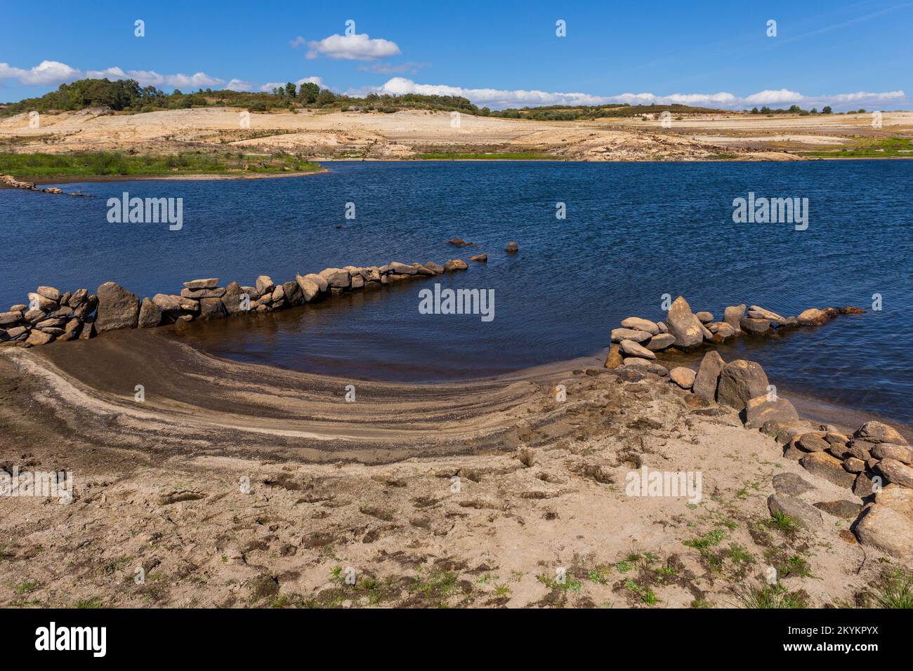 Artificial lake created by the Barragem do Alto Rabagao or Pisoes Dam, Montalegre, Portugal