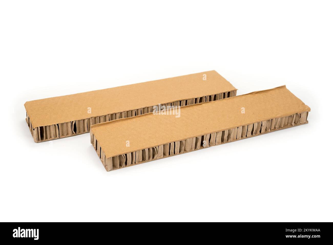 Cardboard paper filler of empty spaces for shipment Stock Photo