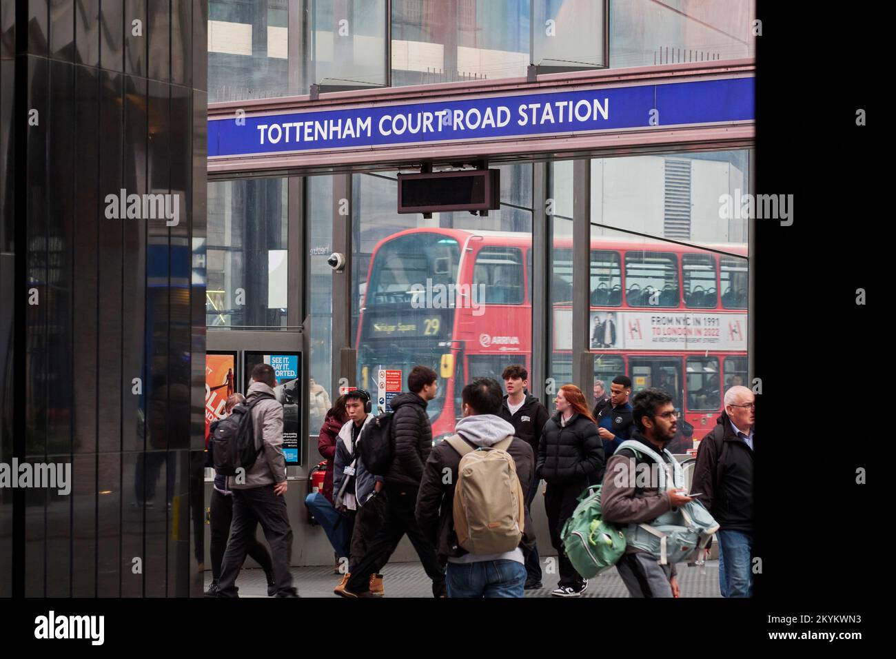 Tottenham Court Road - Elizabeth Line Station Stock Photo
