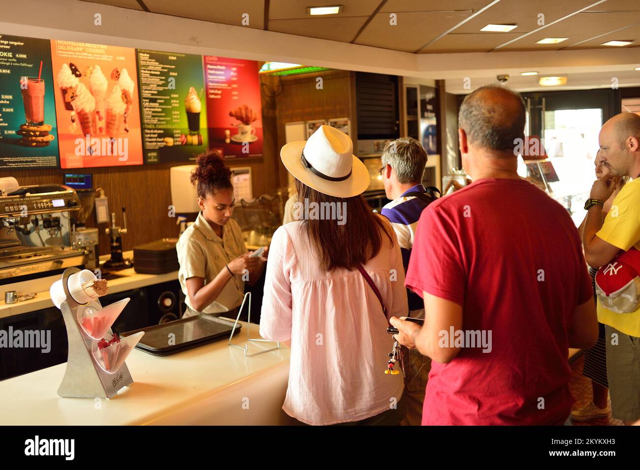NICE, FRANCE - AUGUST 15, 2015: McDonald's restaurant interior ...