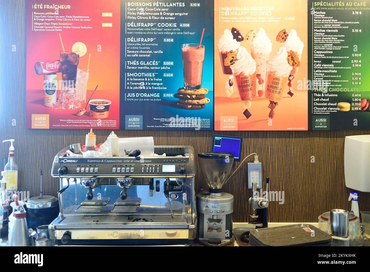NICE, FRANCE - AUGUST 15, 2015: McDonald's restaurant interior ...
