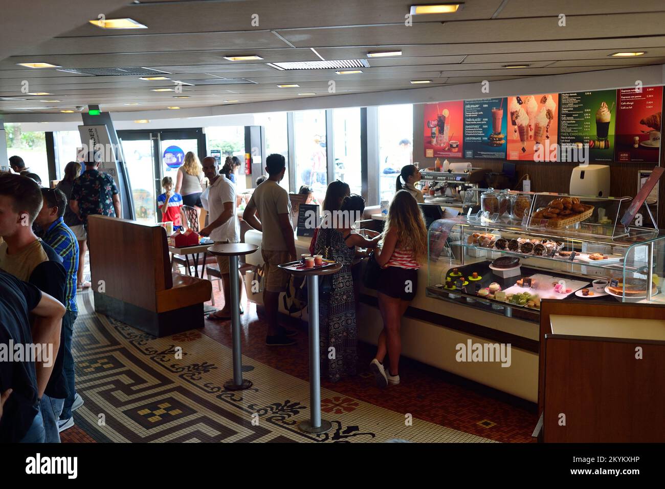 NICE, FRANCE - AUGUST 15, 2015: McDonald's restaurant interior ...