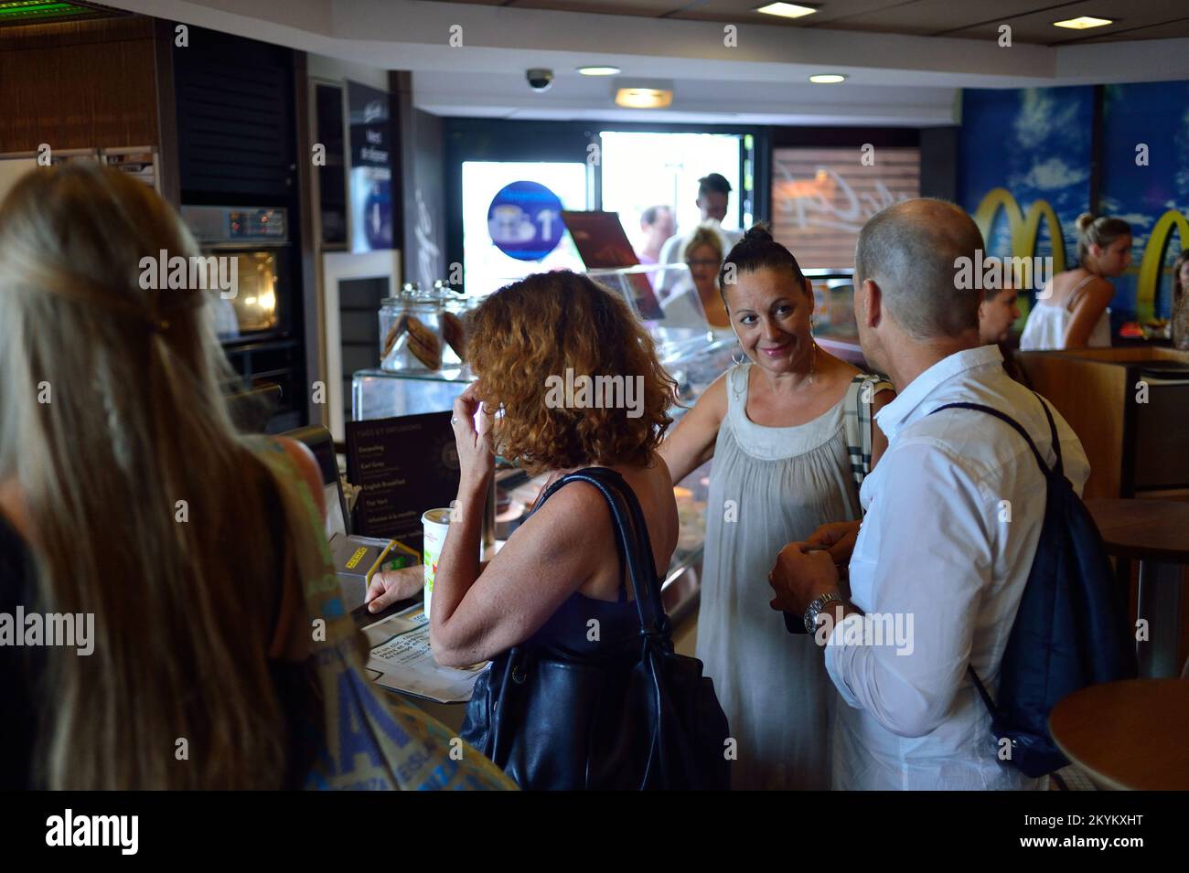 NICE, FRANCE - AUGUST 15, 2015: McDonald's restaurant interior ...