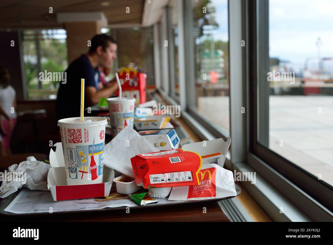NICE, FRANCE - AUGUST 15, 2015: McDonald's restaurant interior ...