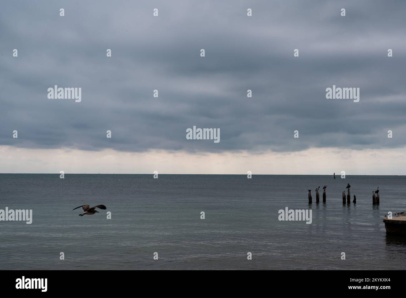 Key West, Florida : stormy weather on the sea Stock Photo