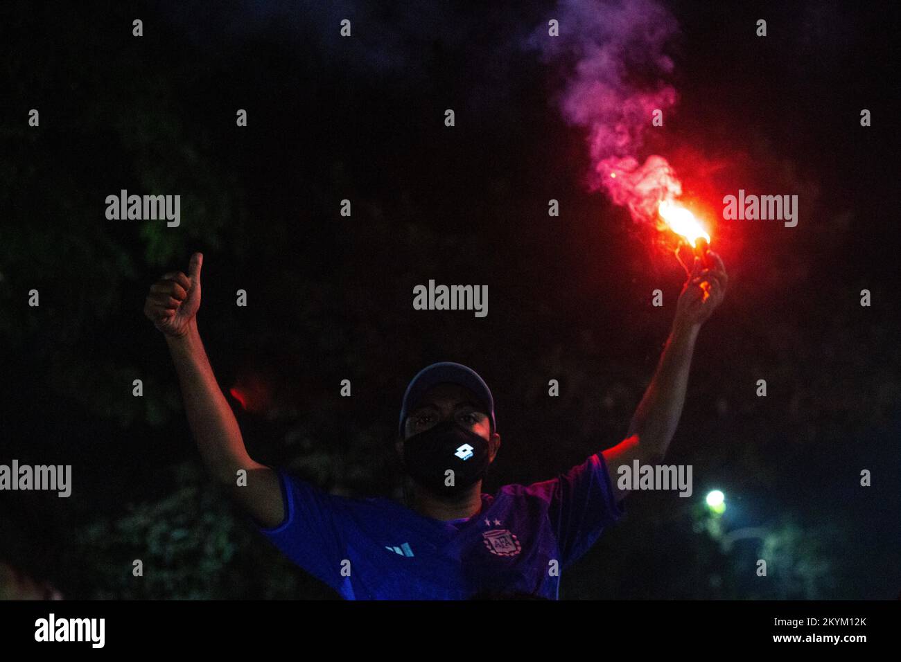 Dhaka, Bangladesh. 01st Dec, 2022. A Bangladeshi football fan