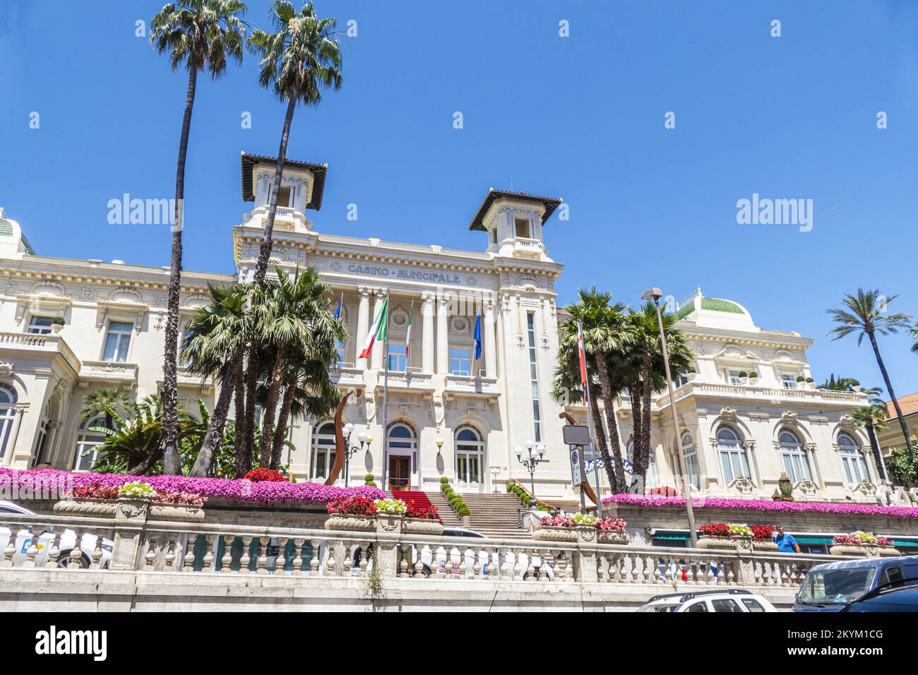 Sanremo, Italy - 07-07-2021: The beautiful Casinò of Sanremo Stock Photo