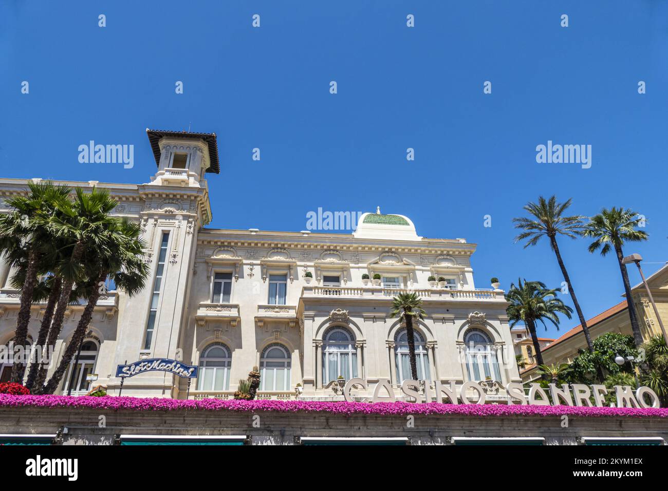 Sanremo, Italy - 07-07-2021: The beautiful Casinò of Sanremo Stock Photo
