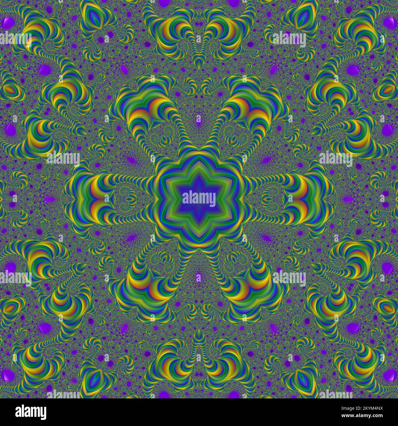 Never Ending Console Pattern Abstract Computer generated Fractal design. A fractal is a never-ending ...