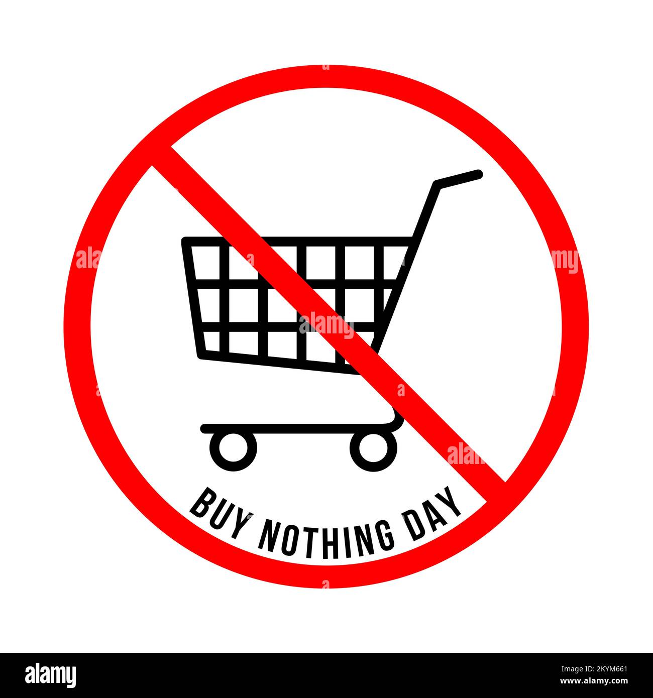 Buy nothing day sign icon Stock Photo