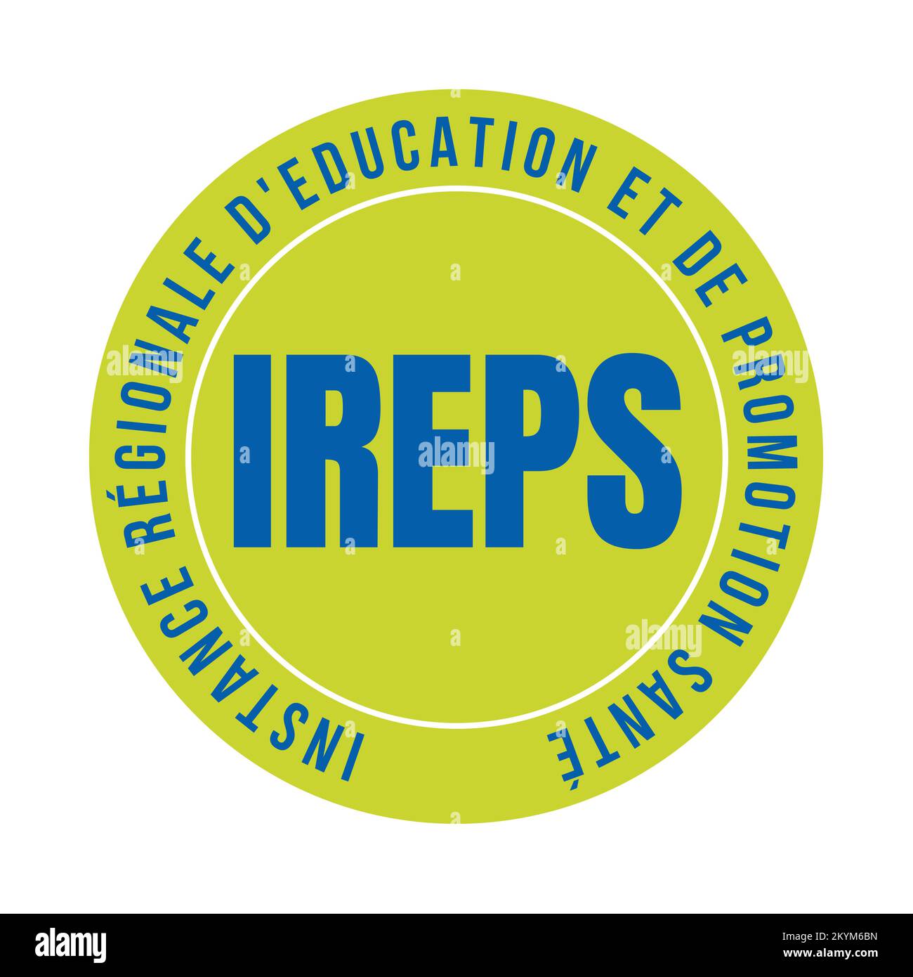 Symbol IREPS regional authority for education and health promotion called instance regionale d'education et de promotion sante in French language Stock Photo