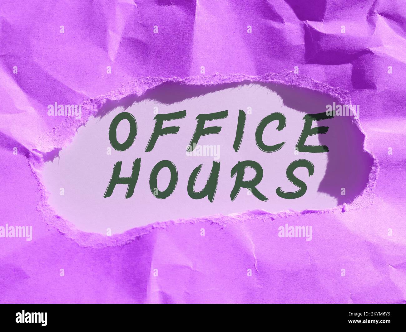 Sign displaying Office Hours. Business idea The hours which business is