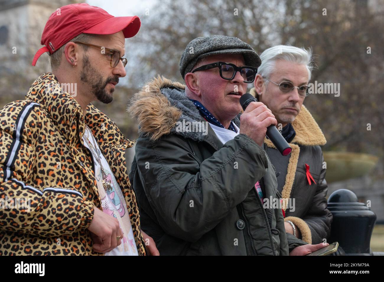 London, UK. 1 December, 2022. Activists from AIDS Coalition to Unleash