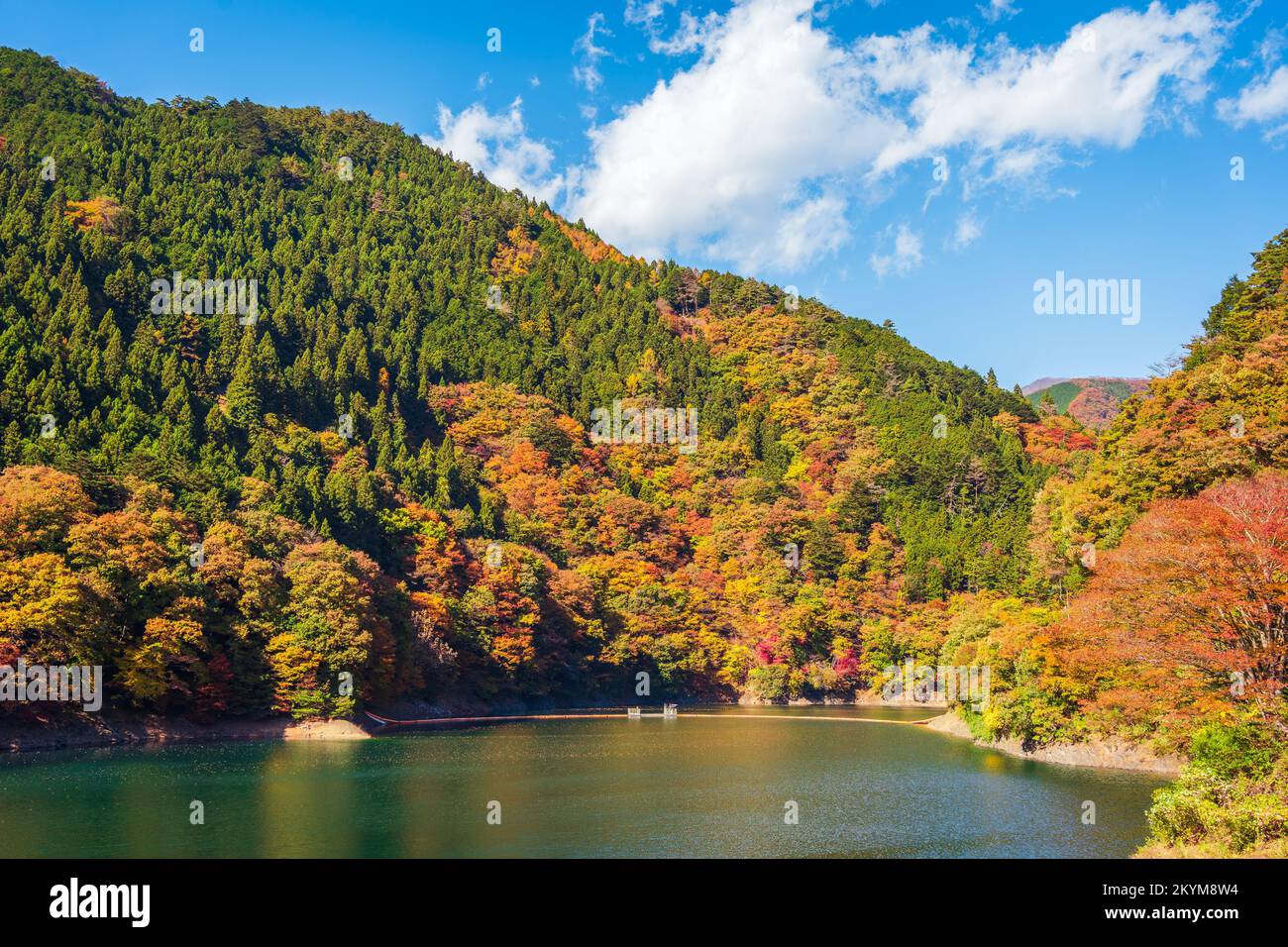Autumn in lake Okutama, Japan Stock Photo Alamy