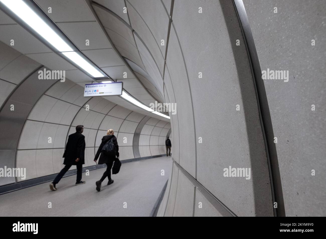 The newly opened Elizabeth Line London underground train station at ...
