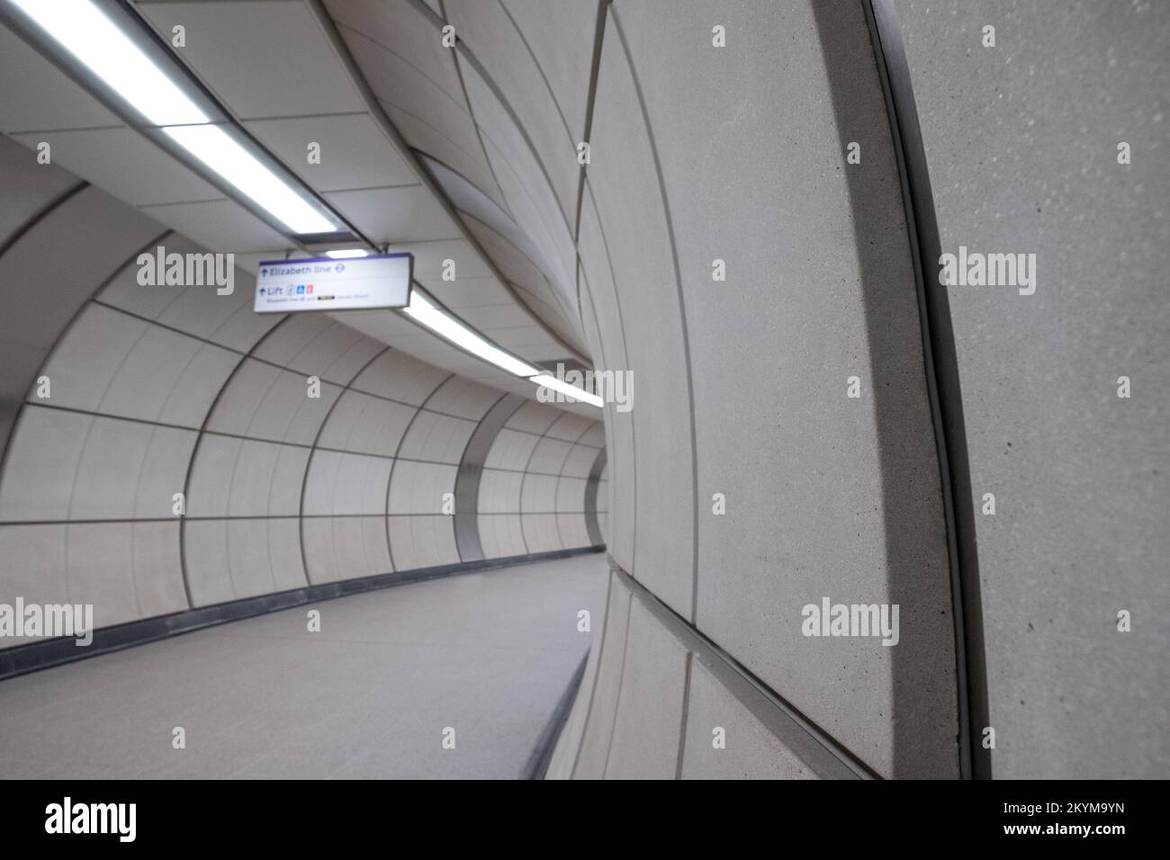 The newly opened Elizabeth Line London underground train station at ...