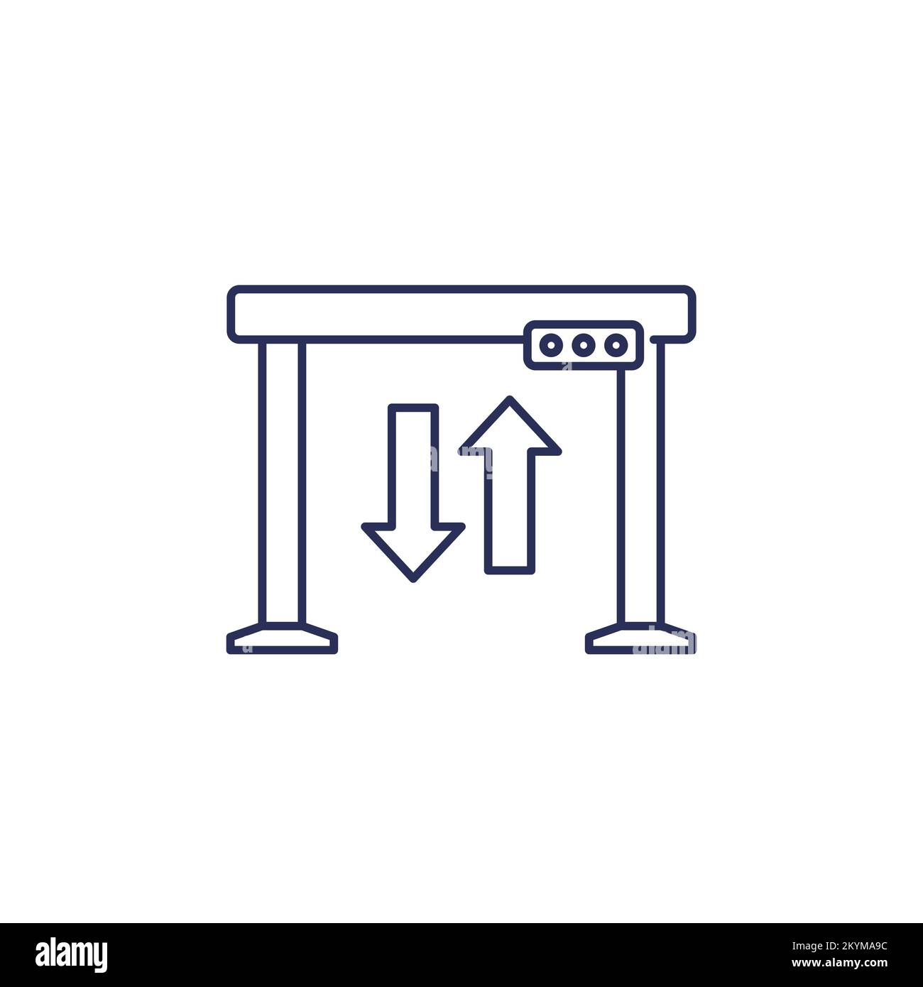 stand-up-desk-line-icon-on-white-stock-vector-image-art-alamy