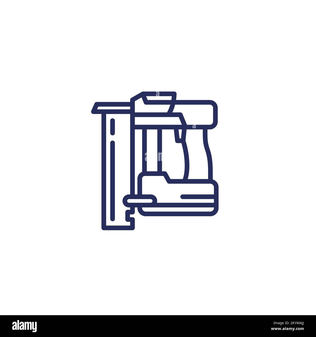 nailer line icon, electric power tool vector Stock Vector