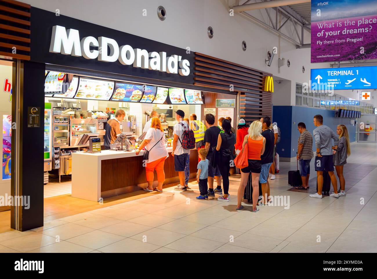 PRAGUE, CZECK REPUBLIC AUGUST 16, 2015 McDonald's restaurant