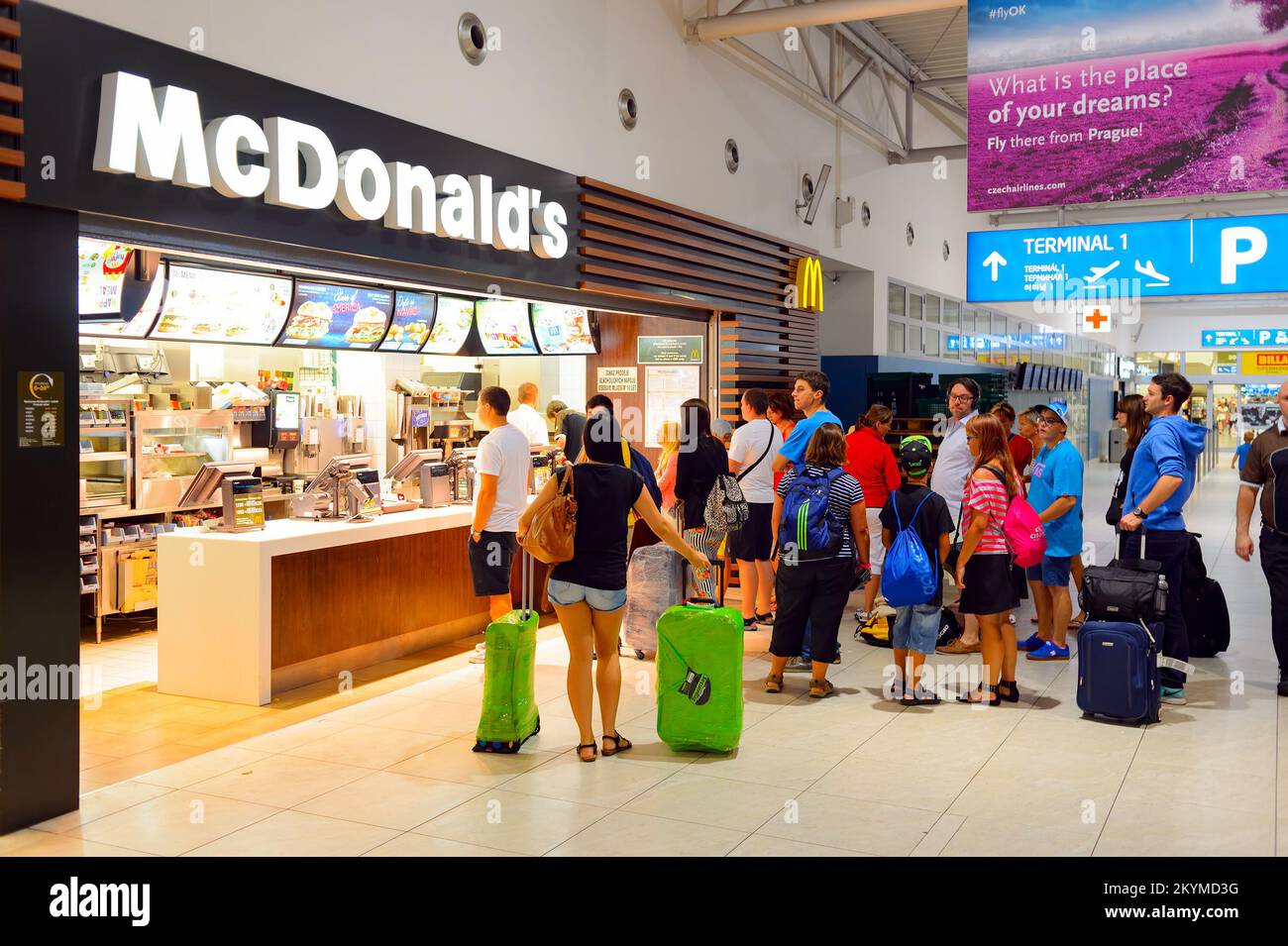 PRAGUE, CZECK REPUBLIC AUGUST 16, 2015 McDonald's restaurant