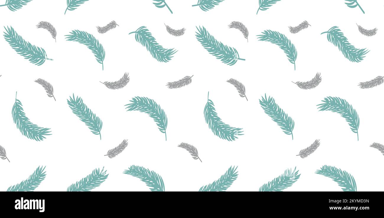 Seamless pattern background with winter christmas holly, spruce ...