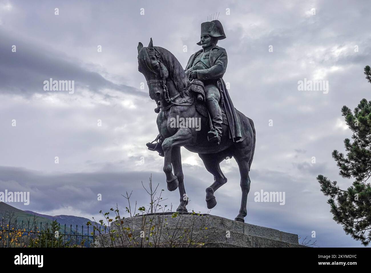 Large bronze Statue of Napoleon Bonaparte on horse Stock Photo Alamy