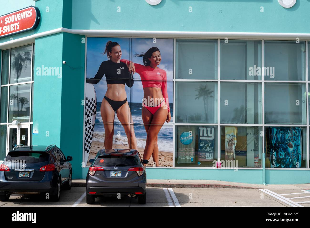 Cocoa Beach, Florida, USA. Commercial area Stock Photo Alamy