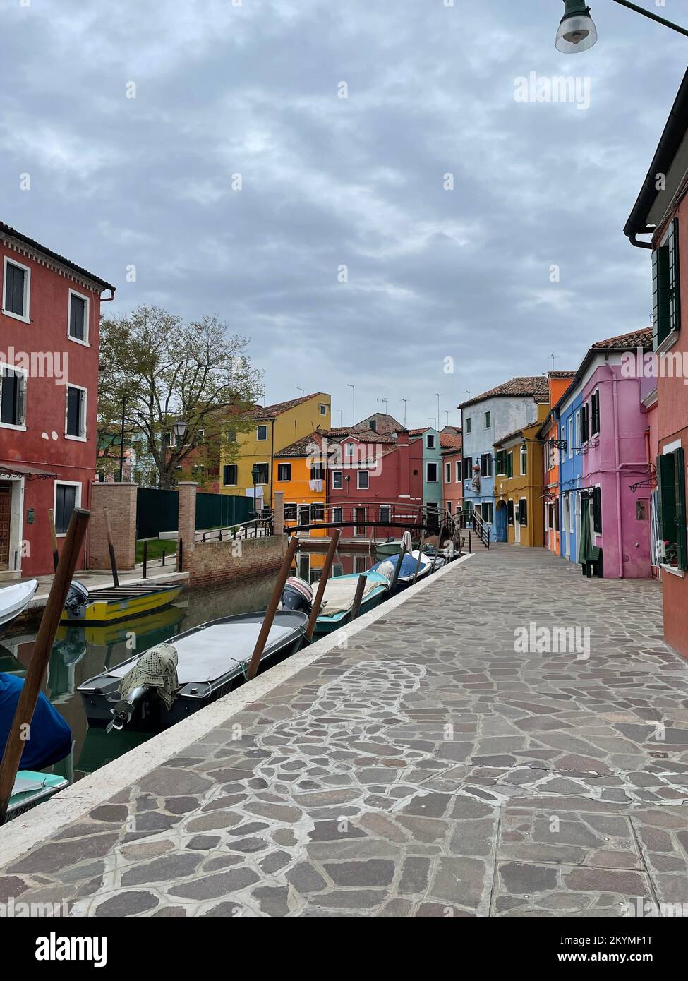 Canals of Burano Island, Venice, Italy Stock Photo