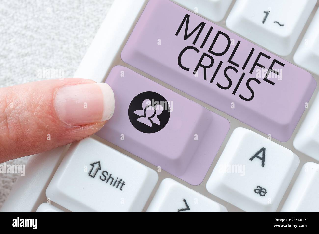 Sign displaying Midlife Crisis. Business overview Software development technique Decomposing an application Stock Photo