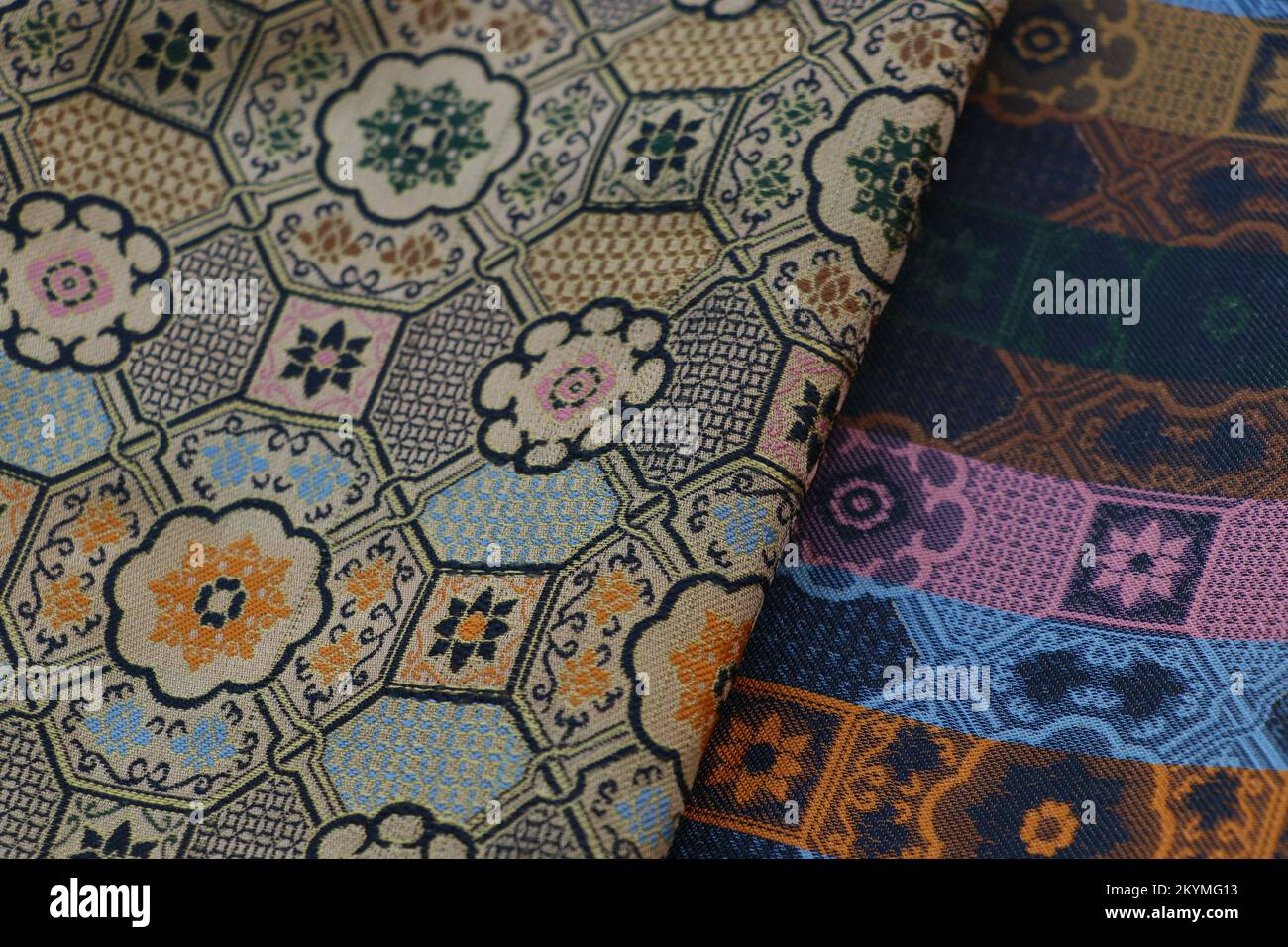 jin, Chinese precious silk fabric of suzhou call song jin Stock Photo
