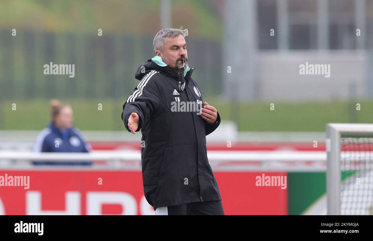 Schalke, Deutschland. 27th Oct, 2022. firo : 27.10.2022, football, soccer,  1.Bundesliga, first league season 2022/2023, FC Schalke 04 1st training  Thomas Reis Credit: dpa/Alamy Live News Stock Photo - Alamy