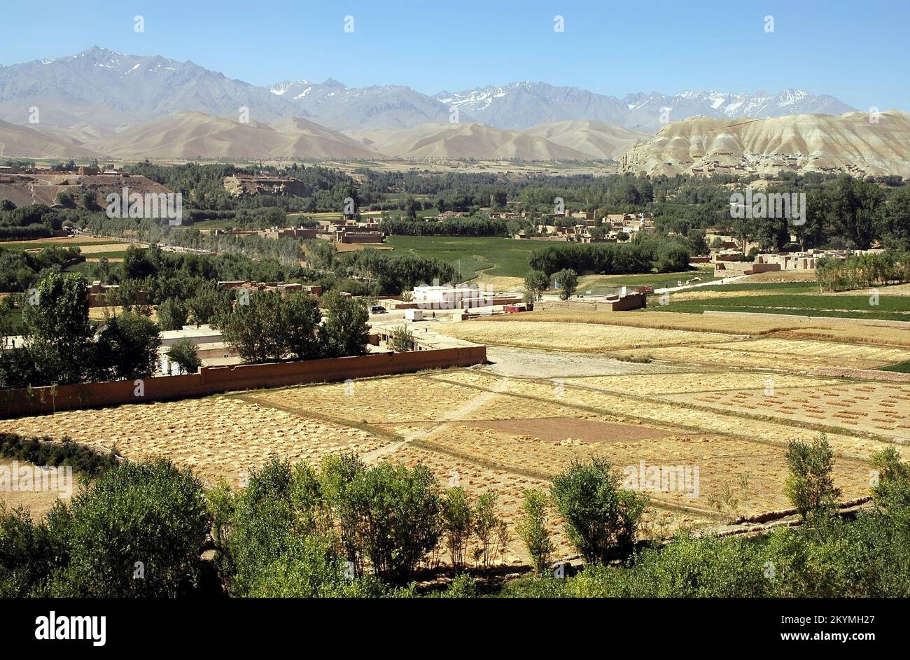 Bamyan (Bamiyan) in Central Afghanistan. A view over the Bamyan Valley
