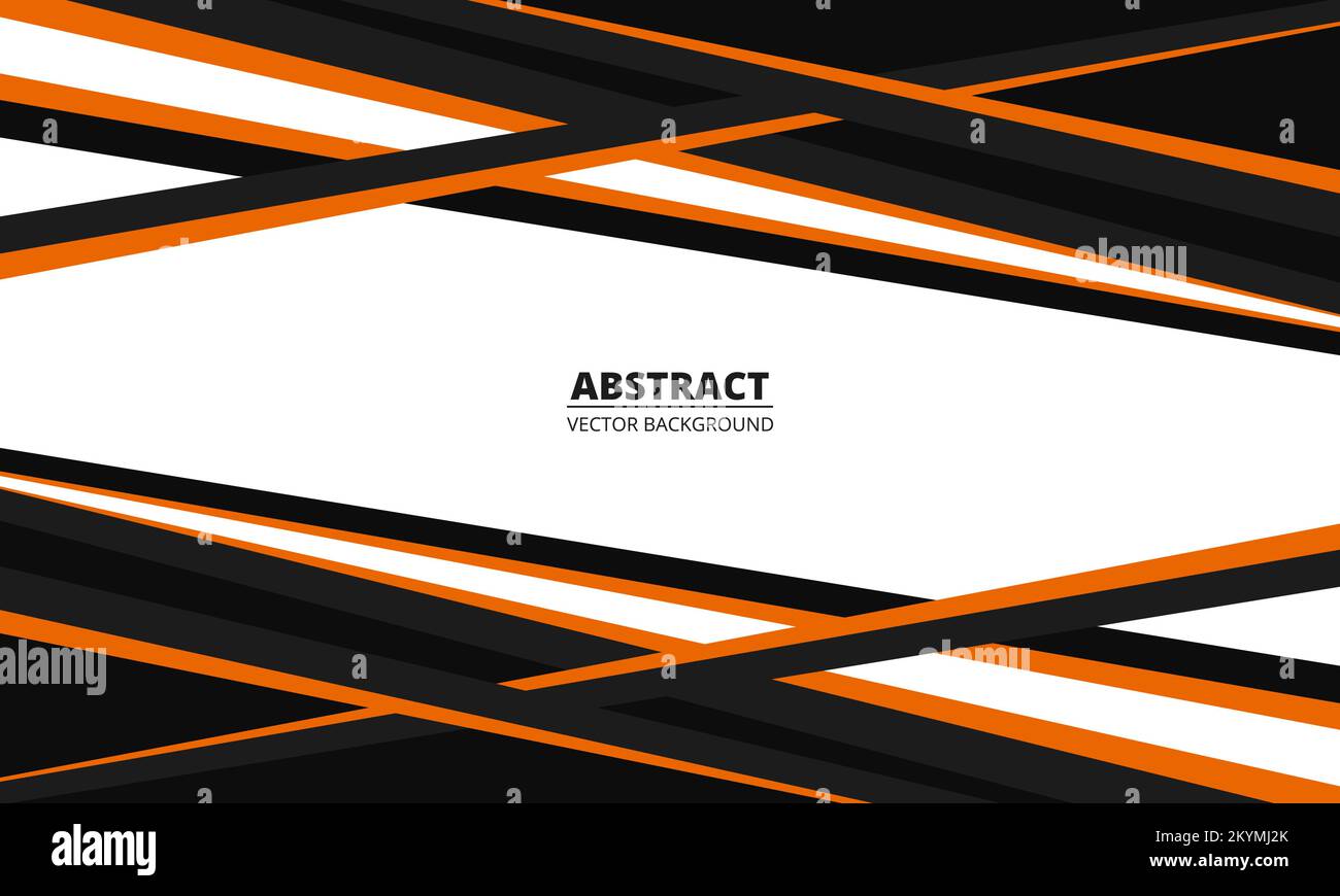 Vector abstract background with orange and black geometric shapes and ...