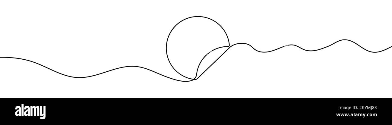 Sticker icon in continuous line drawing style. Line art of sale sticker ...
