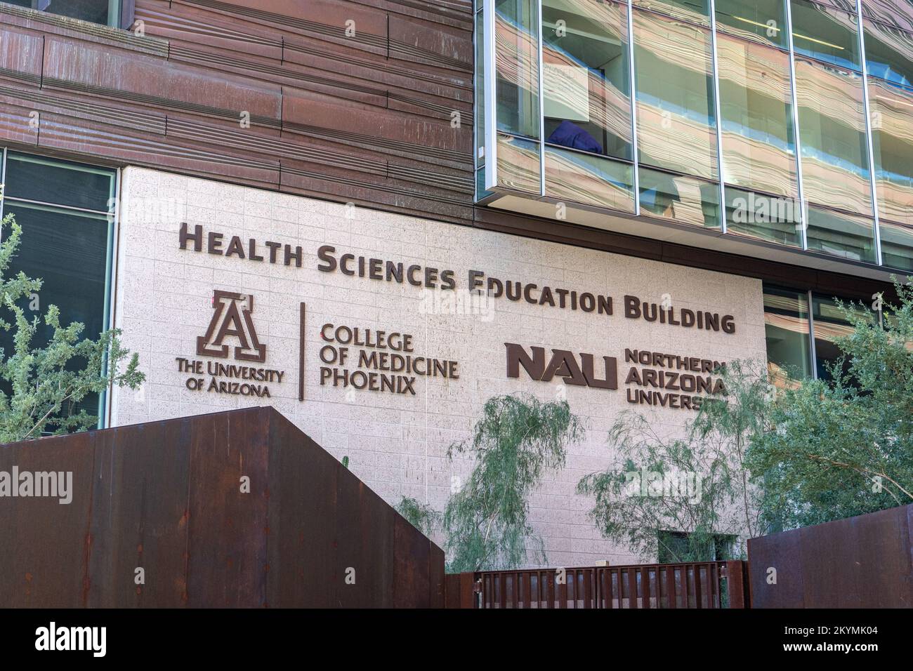Phoenix, AZ - Nov. 12, 2022: University of Arizona College of Medicine Phoenix and Northern Arizona University Health Sciences Education Building. Stock Photo