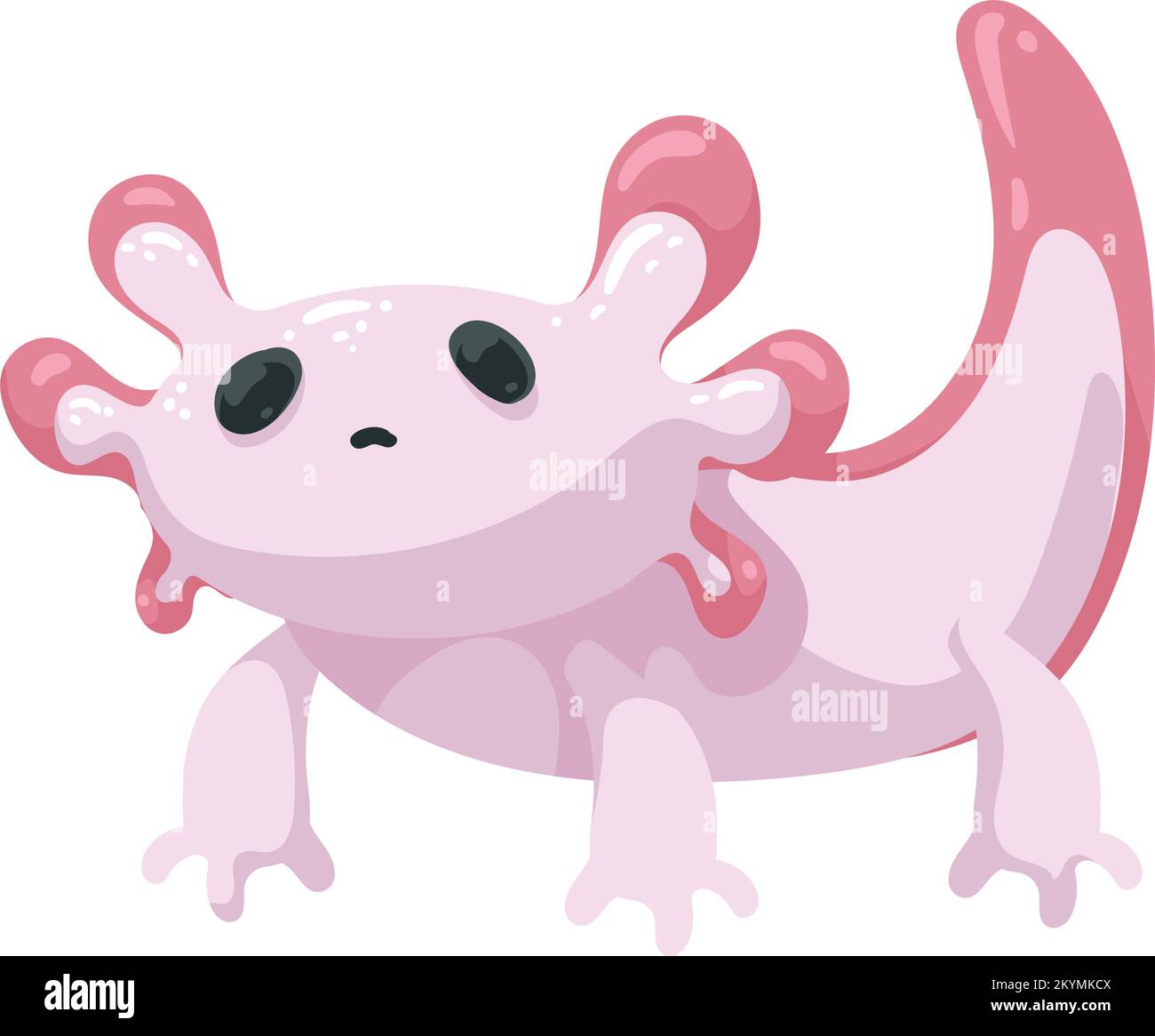 cute ajolote baby Stock Vector