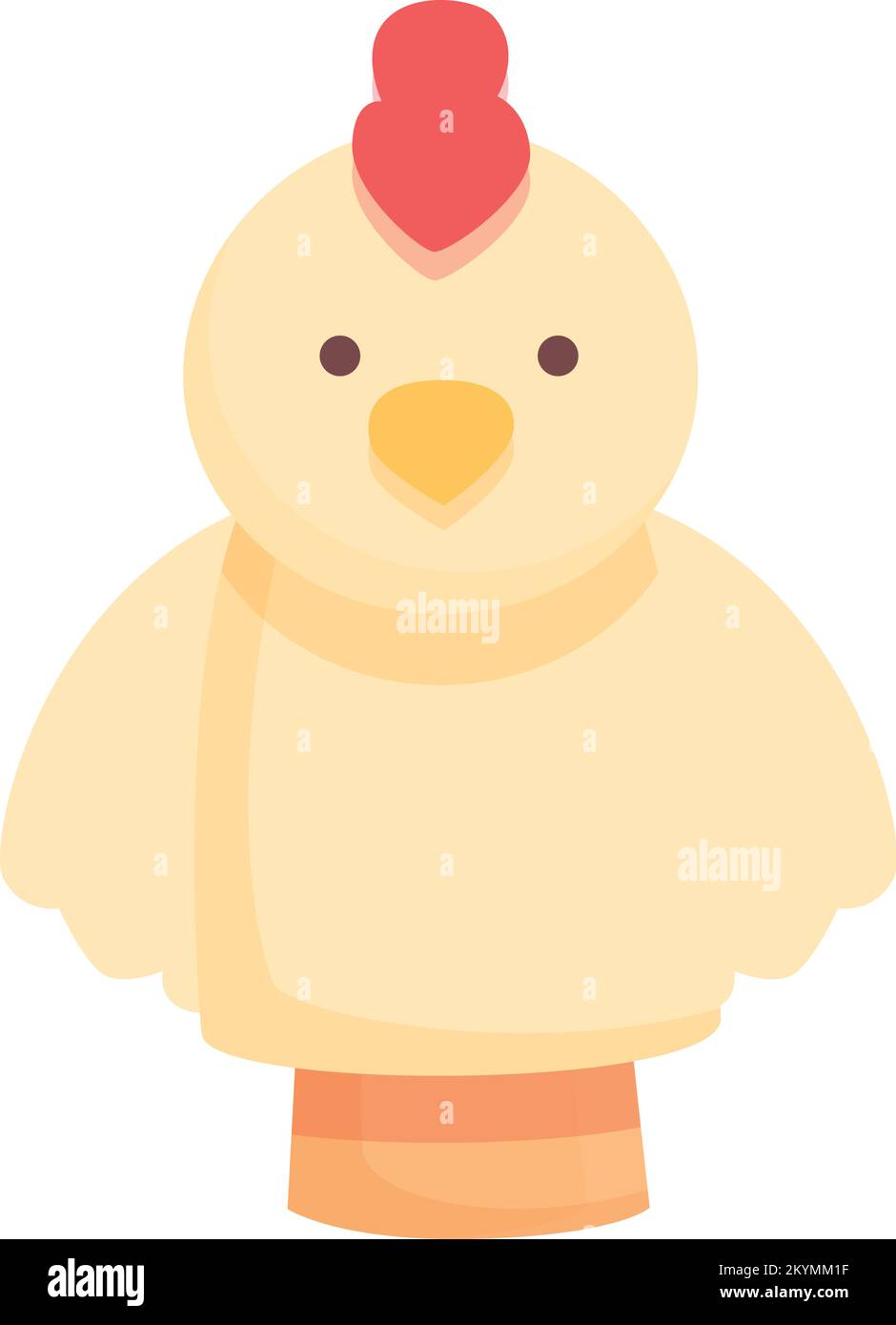 Chicken doll icon cartoon vector. Puppet show. Child play Stock Vector