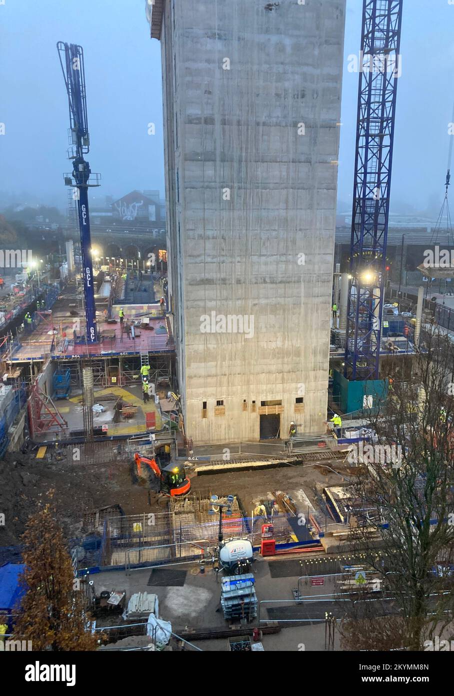 Construction site in Temple Quay area of Bristol, UK Stock Photo Alamy
